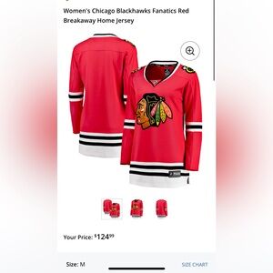 Women’s black hawks jersey
